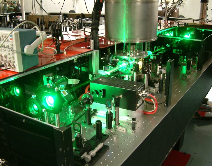 Laser laboratory - showing Prof Alan Knight's research area